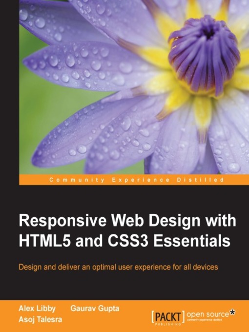 Title details for Responsive Web Design with HTML5 and CSS3 Essentials by Alex Libby - Available